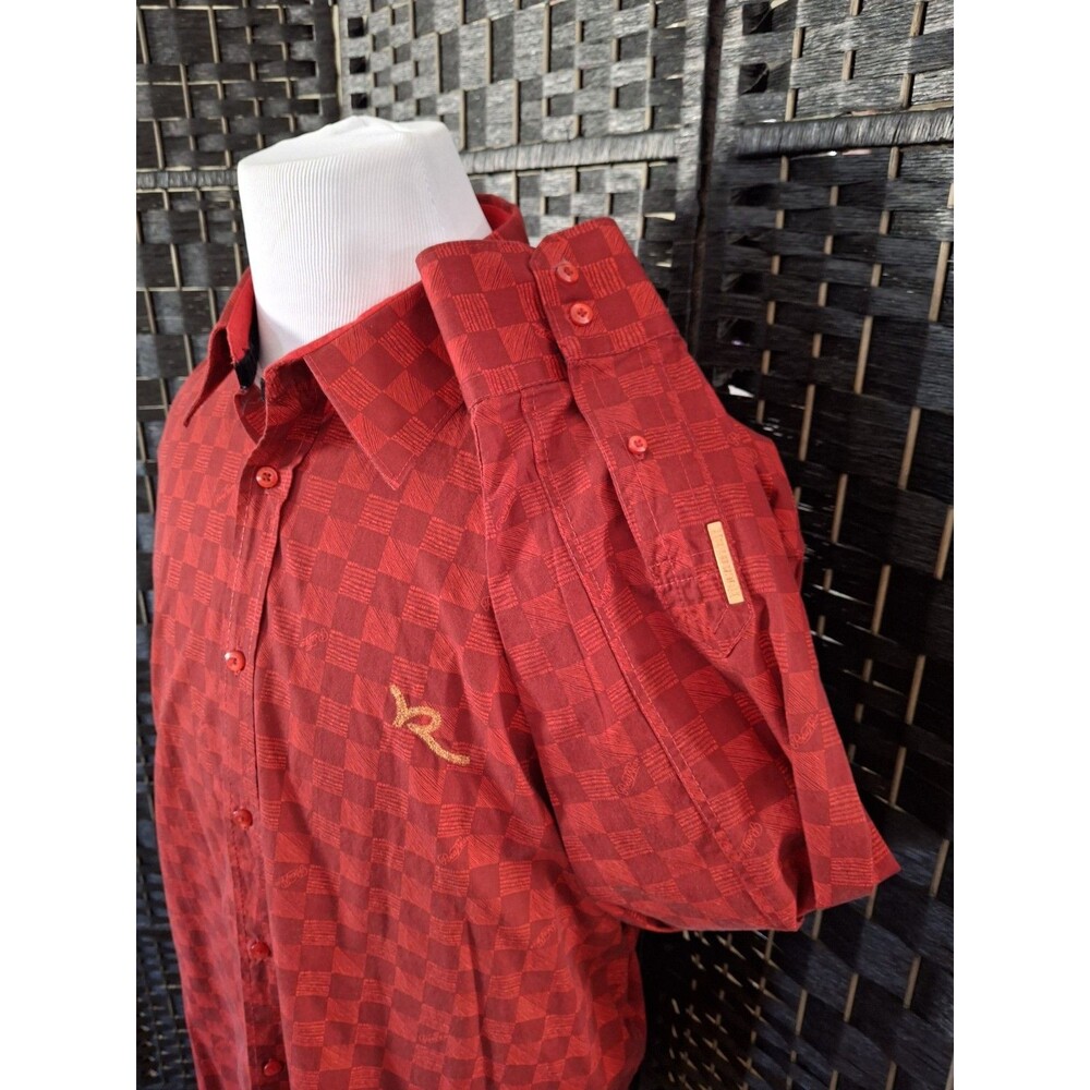 Rocawear Vintage Y2K Shirt Mens XL Red All Over Print AOP Streetwear Hip Hop